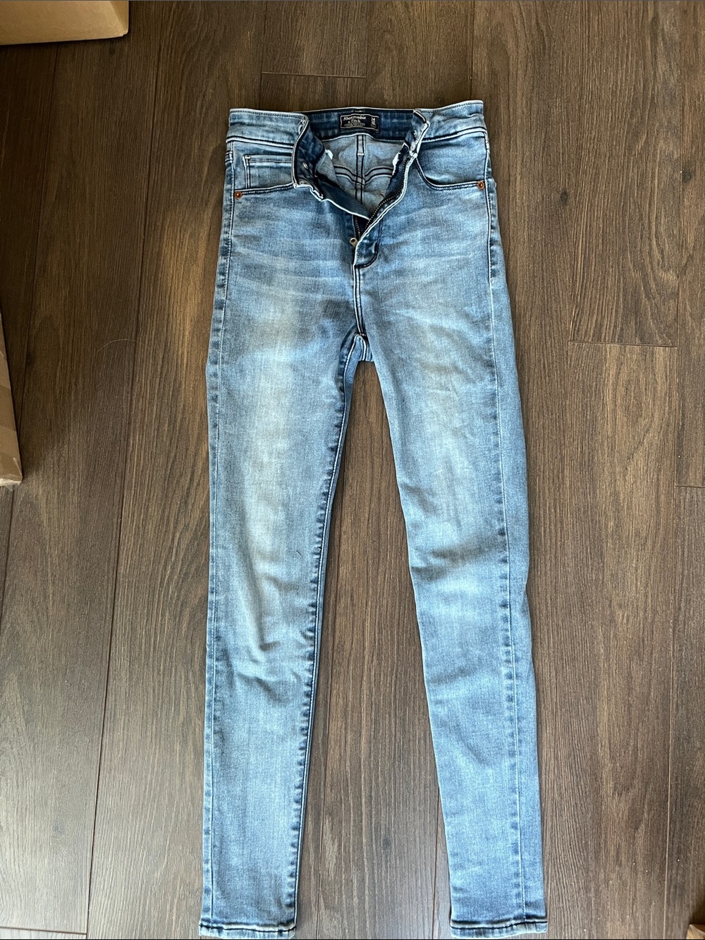 Abercrombie & Fitch Simone High Rise Super Skinny Jeans - Light Blue Denim